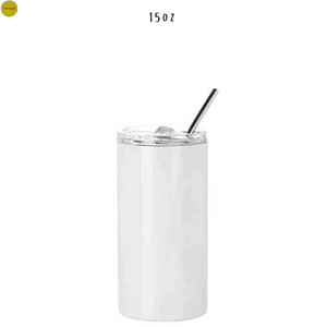 Sublimation Stainless Steel Skinny Tumbler With Straw 15oz-20oz