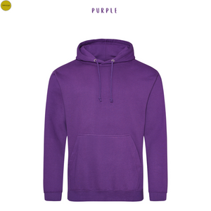 AWDis Adults Unisex College Hoodie Purples