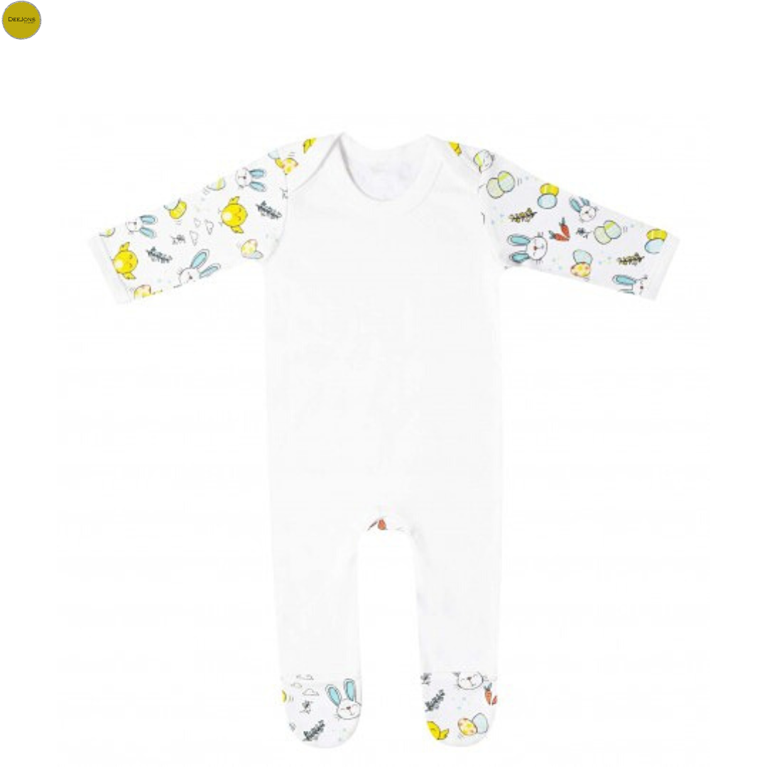 Baby Plain Chest Rompersuit In Easter Print