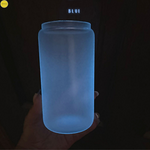 Load image into Gallery viewer, 16oz Glow In Dark Sublimation Matte Glass Can With Lid And Straw
