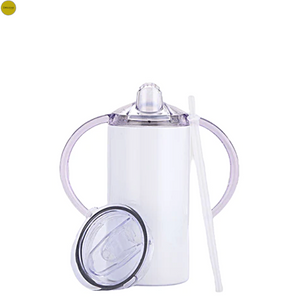 12oz Sublimation Children's Sippy Cup With Two Lids and Straw