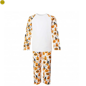 Pumpkin Print Long Raglan Sleeve Pyjama Set