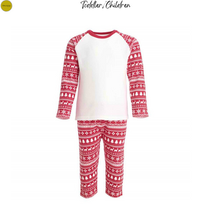 Family Matching Set Red Christmas Inspired Print