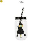 Load image into Gallery viewer, Halloween Mason Jar With Plastic Lid And Straw
