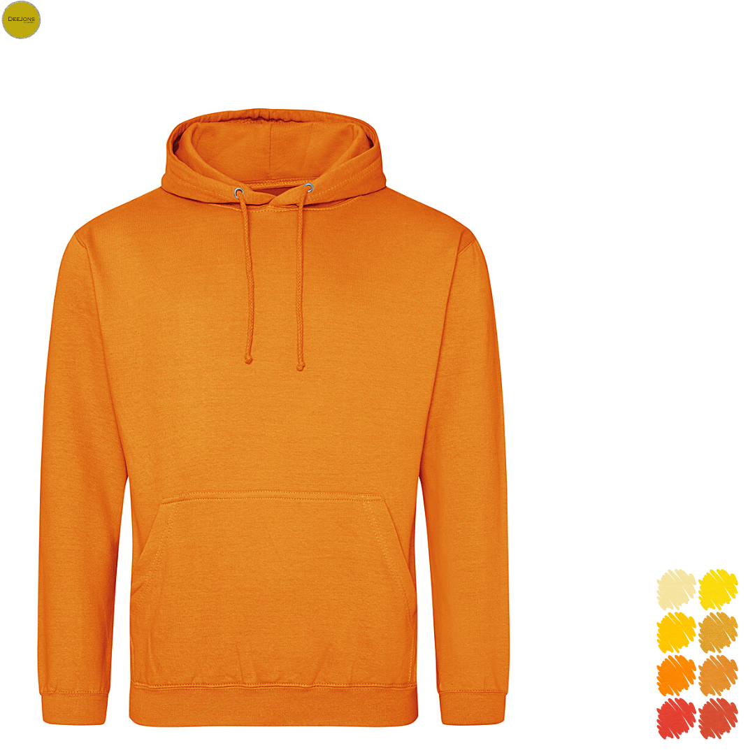 AWDis Adults Unisex College Hoodie Orange And Yellows