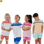 Load image into Gallery viewer, Baby/Children&#39;s Colour Block T-shirt &amp; Shorts Set
