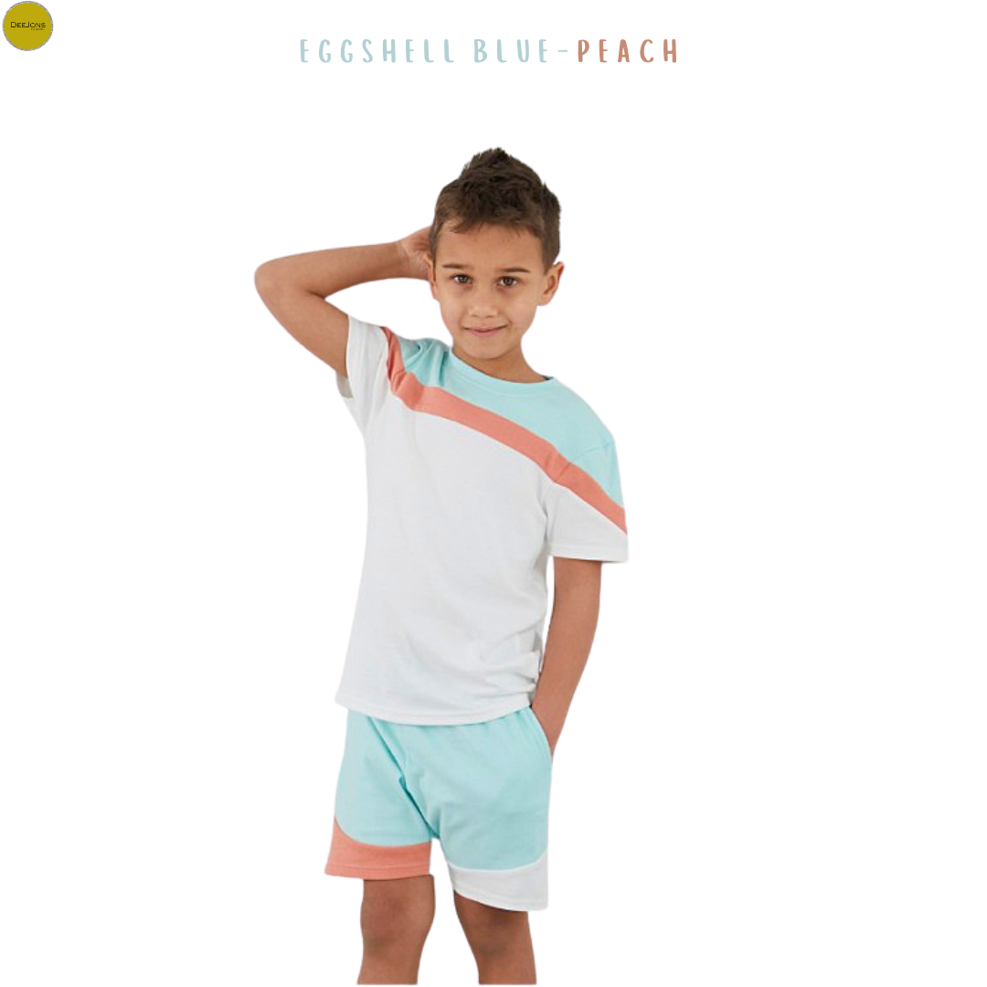 Baby/Children's Colour Block T-shirt & Shorts Set