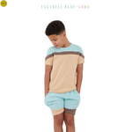 Load image into Gallery viewer, Baby/Children&#39;s Colour Block T-shirt &amp; Shorts Set
