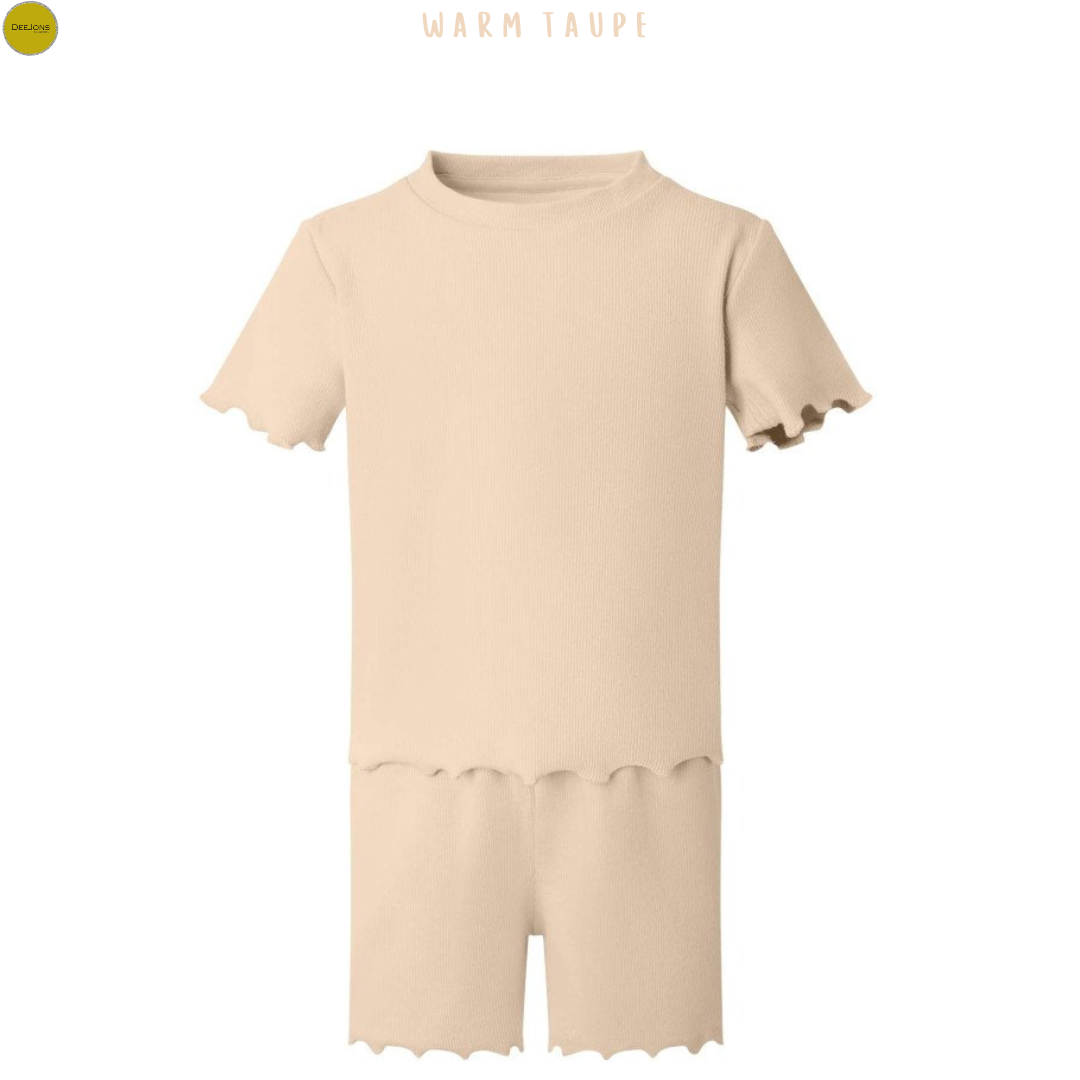 Girl's Rib T-Shirt And Short Set