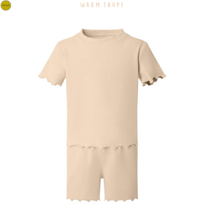 Girl's Rib T-Shirt And Short Set