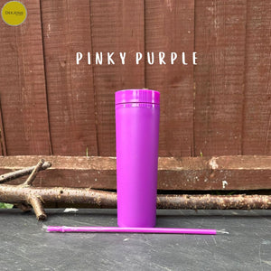 16oz Acrylic Tumblers With Colour Straw