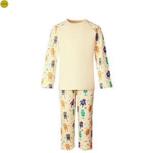 Baby/Children Robot Print Long Sleeve Pyjama Set