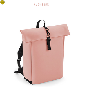 BagBase Matte PU Roll-Top Backpack