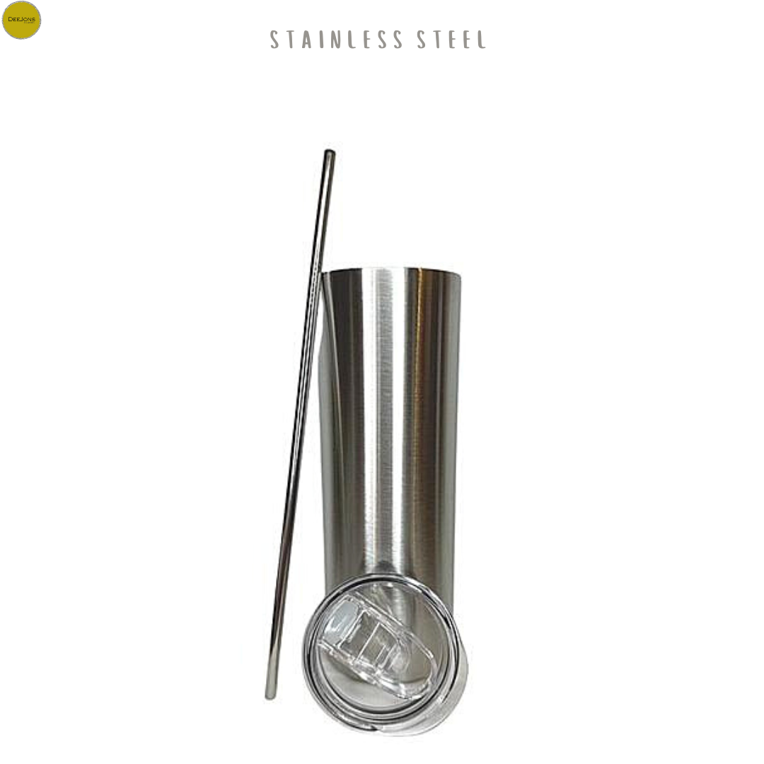 20oz Straight Stainless Steel Skinny Tumbler