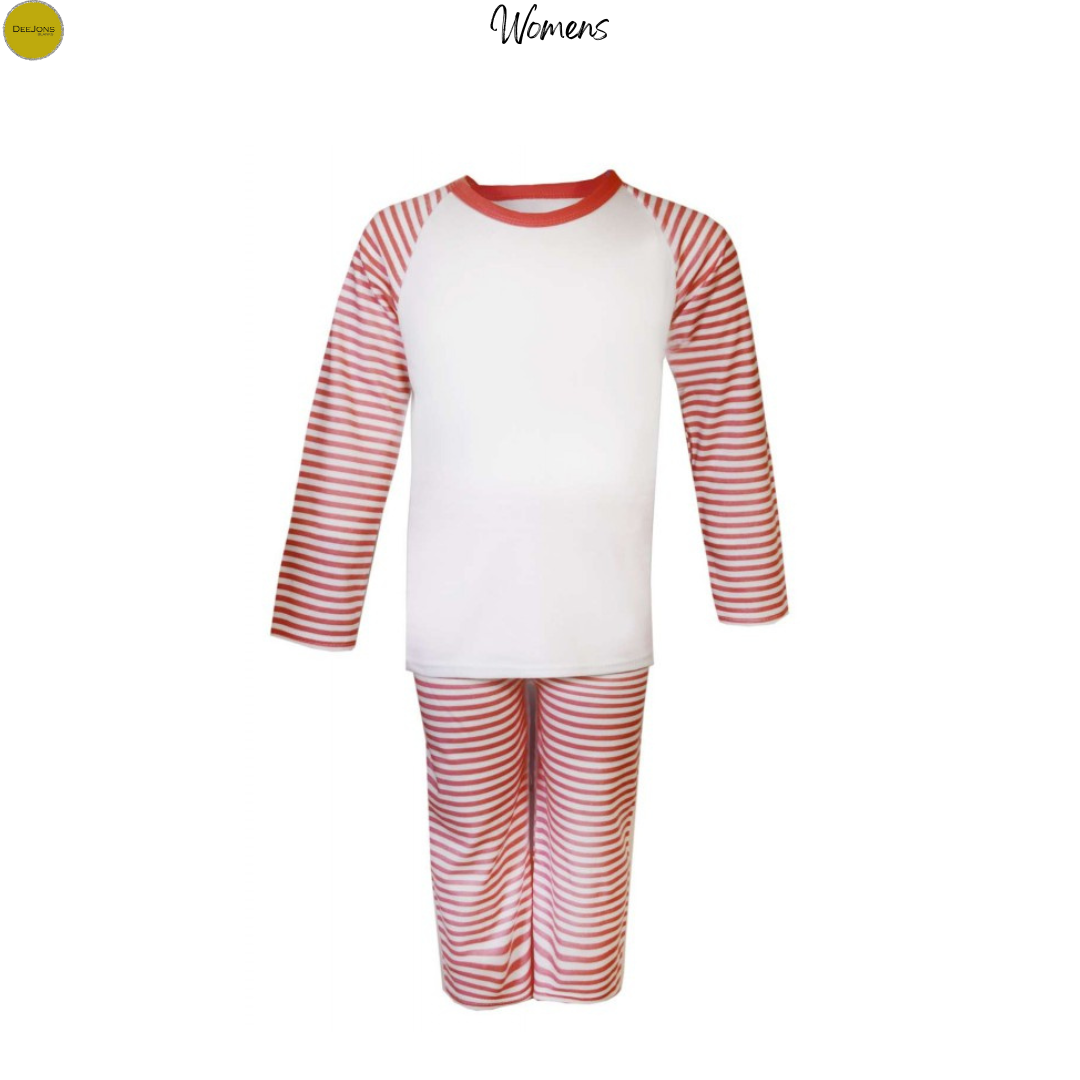 Family Matching Set Red Stripe Print
