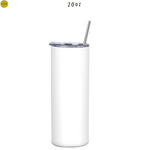 Load image into Gallery viewer, Sublimation Stainless Steel Skinny Tumbler With Straw 15oz-20oz
