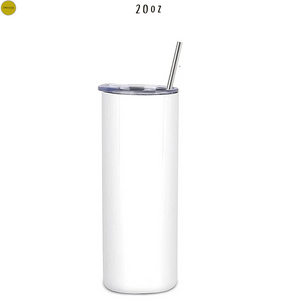 Sublimation Stainless Steel Skinny Tumbler With Straw 15oz-20oz