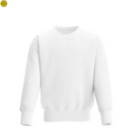 Load image into Gallery viewer, Kids&#39; Crew Neck Fleece Sweatshirt in Sublimation White
