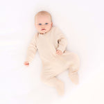 Load image into Gallery viewer, Shortbread Zip up Ribbed Romper Babygrow Sleepsuit 0-3Y Unisex DreamBuy
