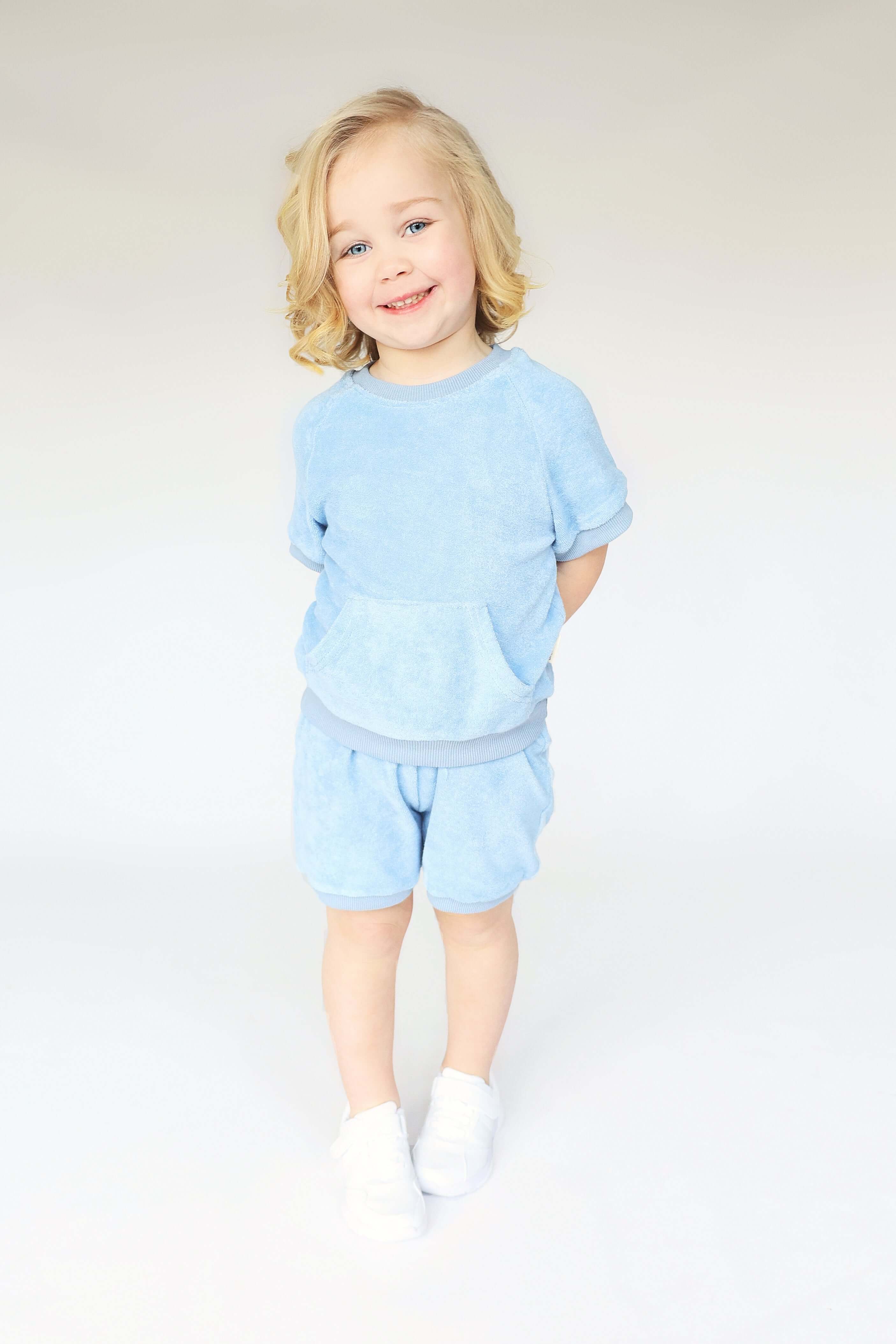 Sky Blue Towelling Cotton Summer Tracksuit Unisex DreamBuy