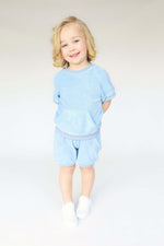 Load image into Gallery viewer, Sky Blue Towelling Cotton Summer Tracksuit Unisex DreamBuy
