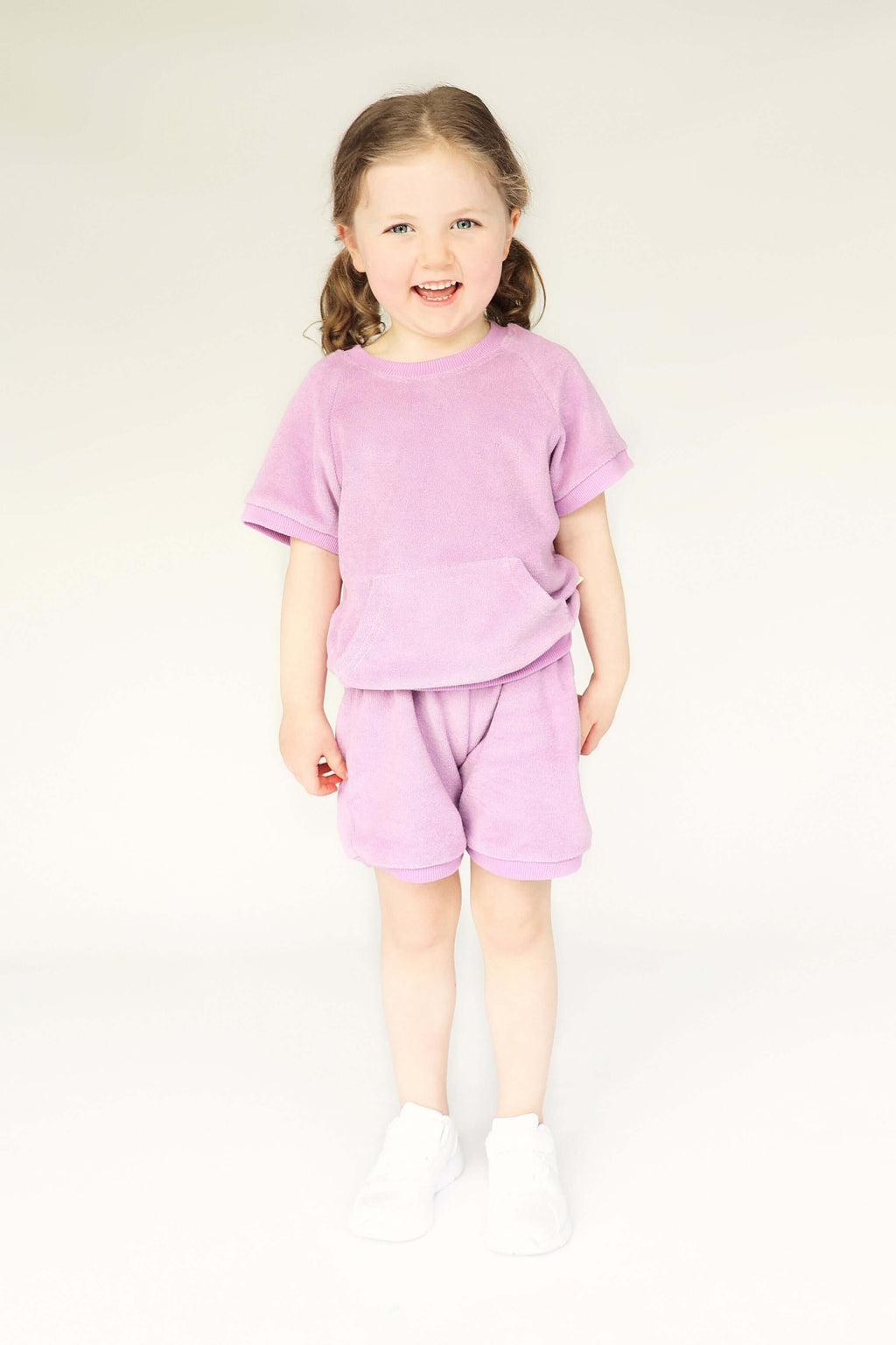 Lilac Towelling Cotton Summer Tracksuit Unisex DreamBuy.co.uk