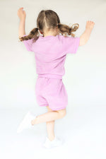 Load image into Gallery viewer, Lilac Towelling Cotton Summer Tracksuit Unisex DreamBuy.co.uk
