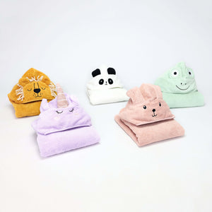 Panda Animals Kids Hooded Towel Poncho 100% Combed Cotton DreamBuy.co.uk