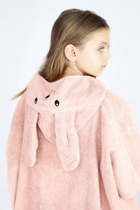 Rabbit Animals Kids Hooded Towel Poncho 100% Combed Cotton DreamBuy.co.uk