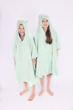 Load image into Gallery viewer, Frog Animals Kids Hooded Towel Poncho 100% Combed Cotton DreamBuy

