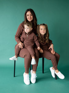Walnut Adult Fleeced Tracksuit Ribbed Cotton DreamBuy