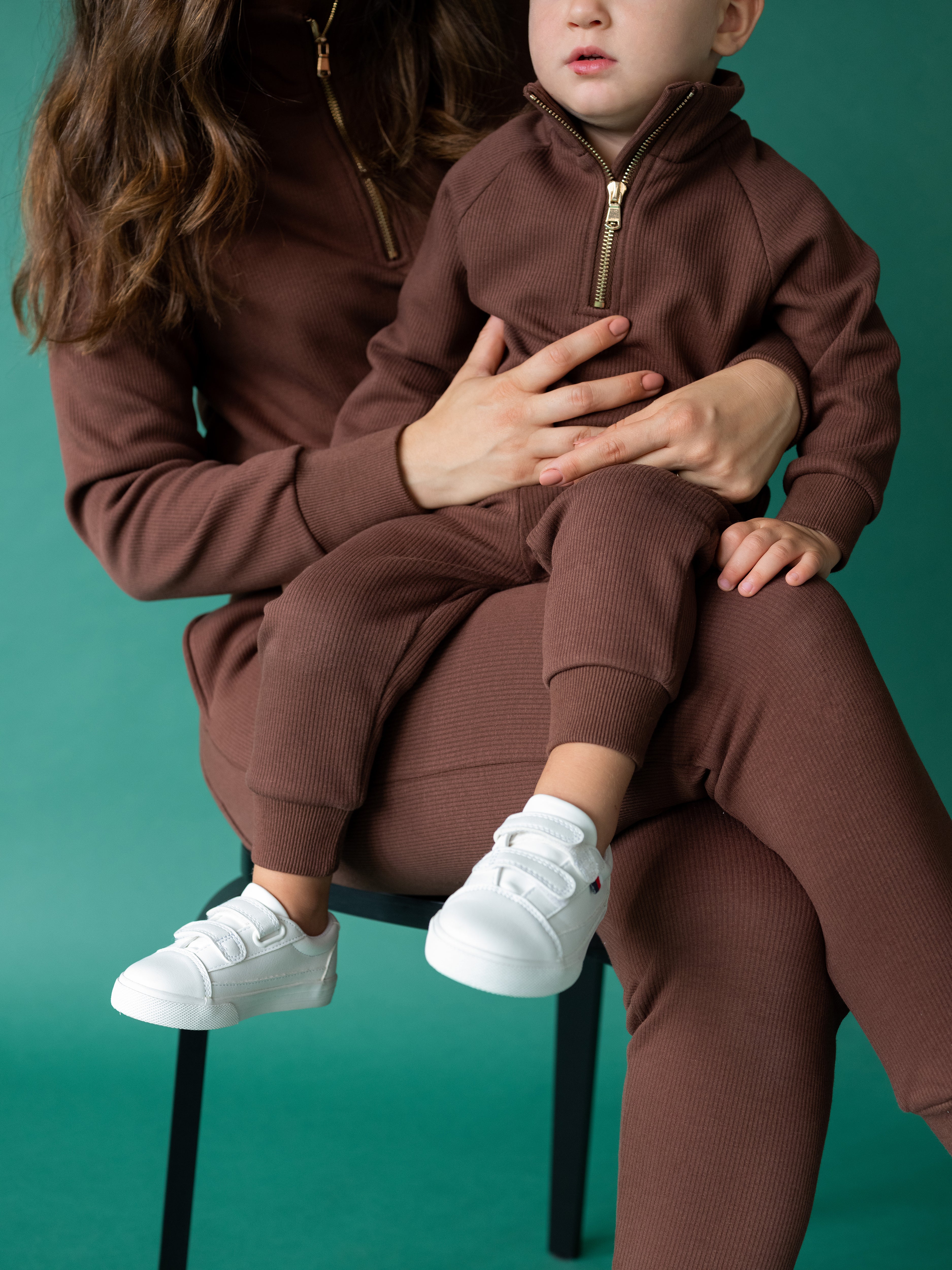Walnut Adult Fleeced Tracksuit Ribbed Cotton DreamBuy