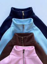 Load image into Gallery viewer, Frost Blue Kids Fleeced Tracksuit Ribbed Cotton DreamBuy
